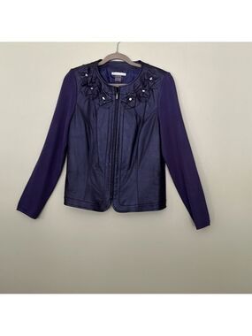 Peter Nygard Purple Leather Jacket